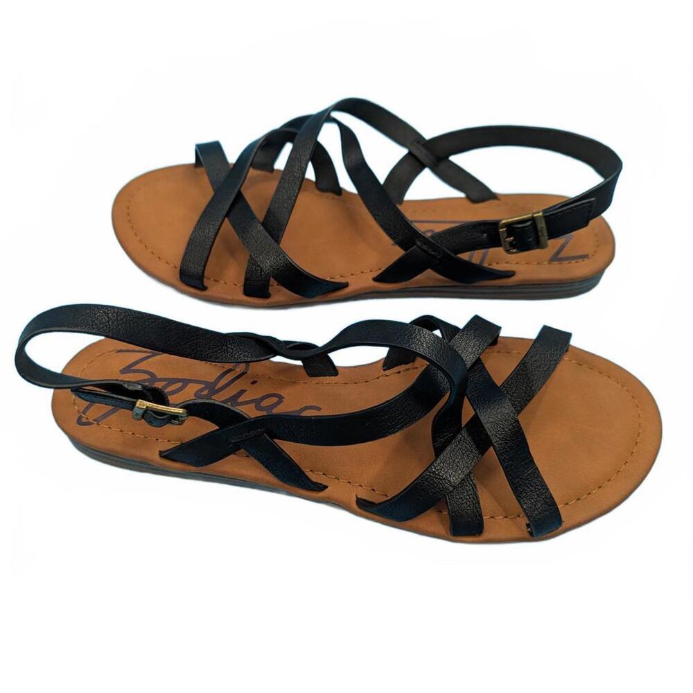 ZODIAC STRAPPY YALE SANDAL‎ BLACK NWOB SIZE 10 - Picture 3 of 4